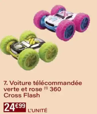 Monoprix Voiture télécommandée verte et rose 360 cross flash offre
