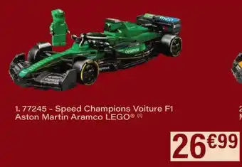 Monoprix 77245 - speed champions voiture f1 aston martin aramco lego offre