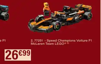Monoprix 77251 - speed champions voiture f1 mclaren team lego offre