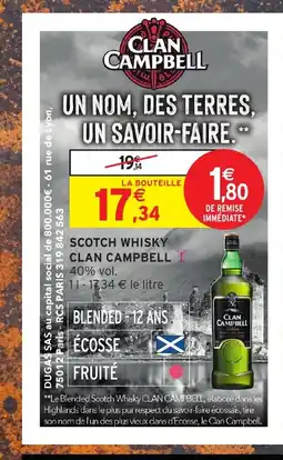 Intermarché Express CLAN CAMPBELL Scotch whisky offre