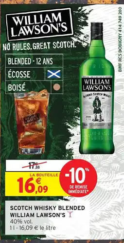 Intermarché Express WILLIAM LAWSON'S Scotch whisky blended offre