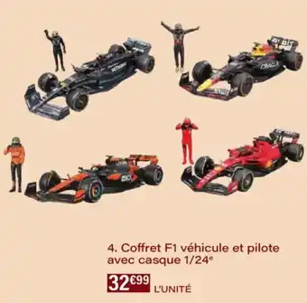 Monoprix Coffret f1 véhicule et pilote avec casque 1/24 offre