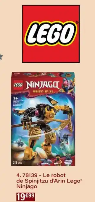 Monoprix 78139 - le robot de spinjitzu d'arin lego ninjago offre