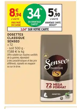 Intermarché Express SENSEO Dosettes classique offre