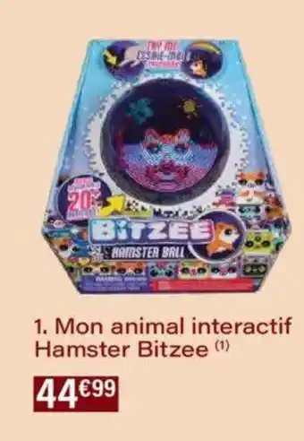 Monoprix Mon animal interactif hamster bitzee offre