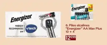 Monoprix Piles alcalines energizer aa max plus 10 + 4 offre
