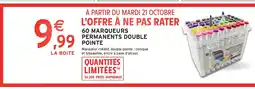 Intermarché Express 60 marqueurs permanents double pointe offre