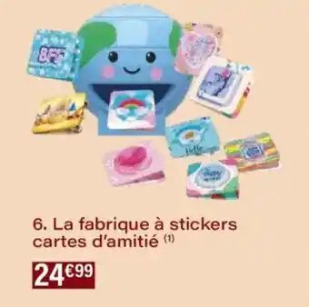 Monoprix La fabrique à stickers cartes d'amitié offre
