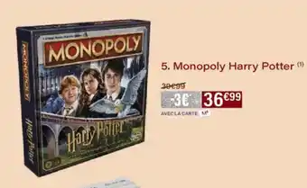 Monoprix Monopoly harry potter offre