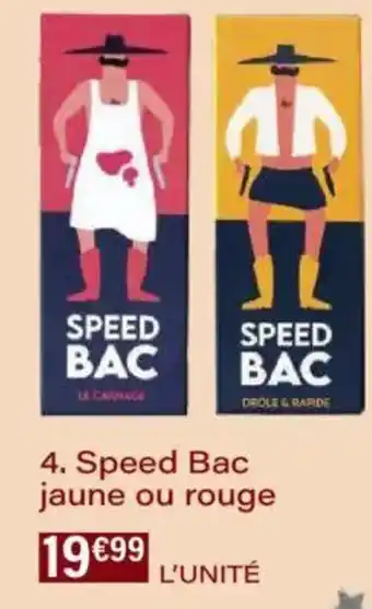Monoprix Speed bac jaune ou rouge offre