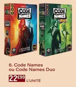 Monoprix Code names ou code names duo offre