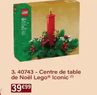 Monoprix 40743 - centre de table de noël lego iconic offre
