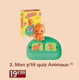 Monoprix Mon p'tit quiz animaux offre