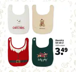 Wibra Bavoirs lot de 2 offre