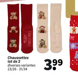 Wibra Chaussettes lot de 2 offre