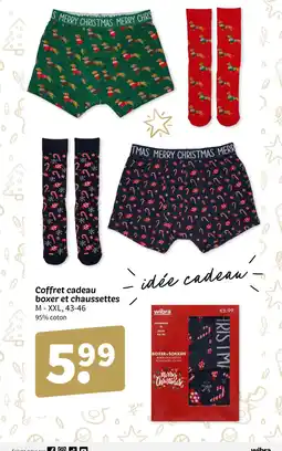 Wibra Coffret cadeau boxer et chaussettes offre