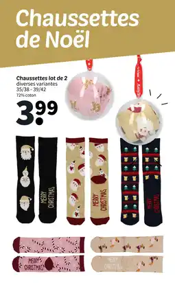 Wibra Chaussettes lot de 2 offre