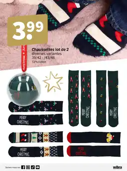 Wibra Chaussettes lot de 2 offre