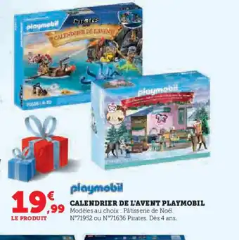 Hyper U PLAYMOBIL Calendrier de l'avent offre