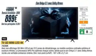 Proxi Confort Tv qd mini-led 4k TCL offre