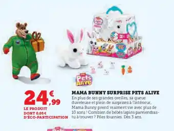 Hyper U PETS ALIVE Mama bunny surprise offre