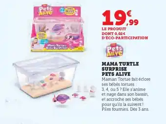 Hyper U PETS ALIVE Mama turtle surprise offre
