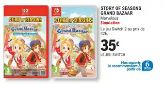 E.Leclerc Espace Culturel Story of seasons grand bazaar offre