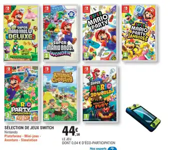 Sélection de jeux switch