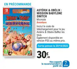 E.Leclerc Espace Culturel Astérix & obélix mission babylone switch offre