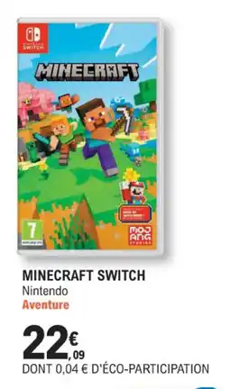 E.Leclerc Espace Culturel Minecraft switch offre