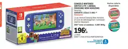 E.Leclerc Espace Culturel Console nintendo switch lite + animal crossing new horizons offre
