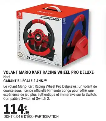 E.Leclerc Espace Culturel Volant mario kart racing wheel pro deluxe offre