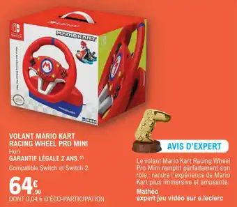 E.Leclerc Espace Culturel Volant mario kart racing wheel pro mini offre