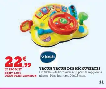 Hyper U VTECH Vroum vroum des découvertes offre