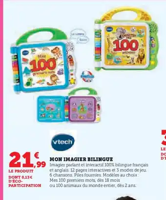Hyper U VTECH Mon imagier bilingue offre