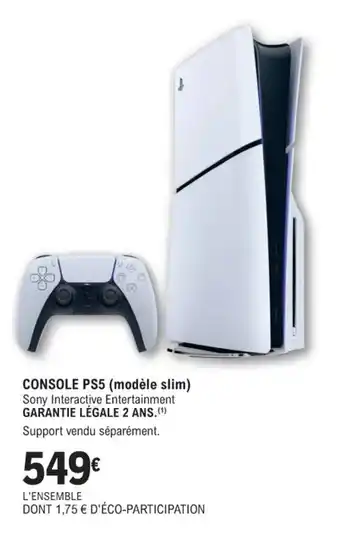 E.Leclerc Espace Culturel Console ps5 offre