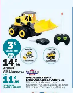 Hyper U TOOKO Mon premier engin radiocommande à constuire offre
