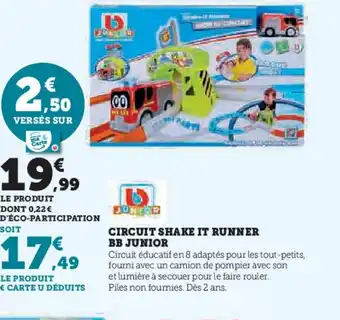 Hyper U Circuit shake it runner bb junior offre