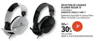 E.Leclerc Espace Culturel Sélection de casques filaires recon 70 offre