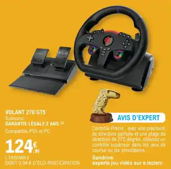 E.Leclerc Espace Culturel Volant 270 gt5 offre