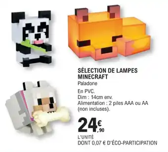 E.Leclerc Espace Culturel Sélection de lampes minecraft offre