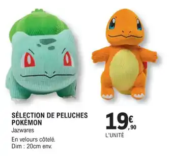 E.Leclerc Espace Culturel Sélection de peluches pokémon offre