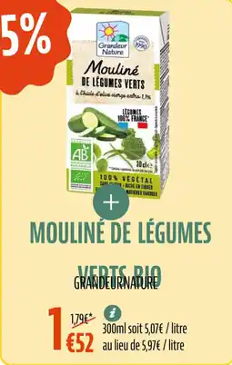 La Vie Claire Mouliné de légumes vertes bio offre