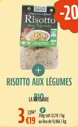 La Vie Claire Risotto aux légumes bio offre