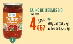 La Vie Claire Tajine de légumes bio offre