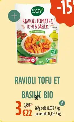 La Vie Claire Ravioli tofu et basic bio offre