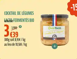 La Vie Claire Cocktail de légumes lacto fermentés bio offre