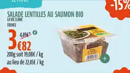 La Vie Claire Salade lentilles au saumon bio offre