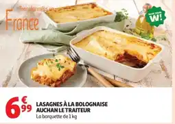 Auchan Supermarché AUCHAN Lasagnes à la bolognaise le traiteur offre