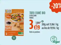 La Vie Claire Tofu fumé bio offre